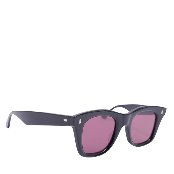 Celine CL40057I Wayfarer Sunglasses black acetate with purple lenses gold hinges - Picture 2 of 12